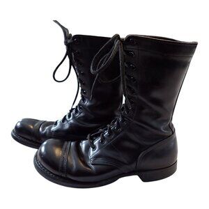 Corcoran Jump Boots Mens 8.5 D 1500 Black Leather Military Vintage USA Moto Punk